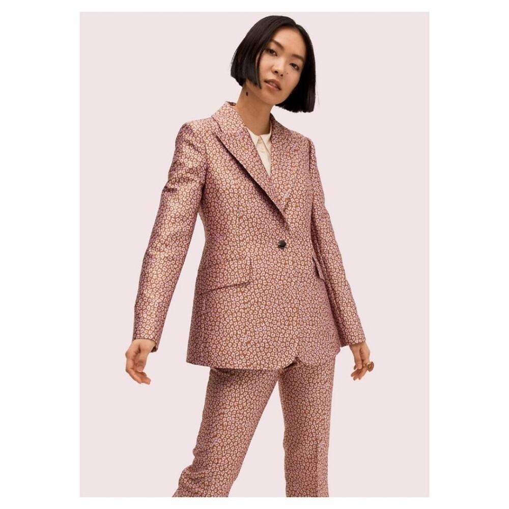 Whole suit kate spade Pink Metallic Leopard Jacquard